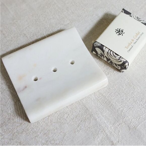 Anthropologie Concave Marble Soapdish - Picture 1 of 7